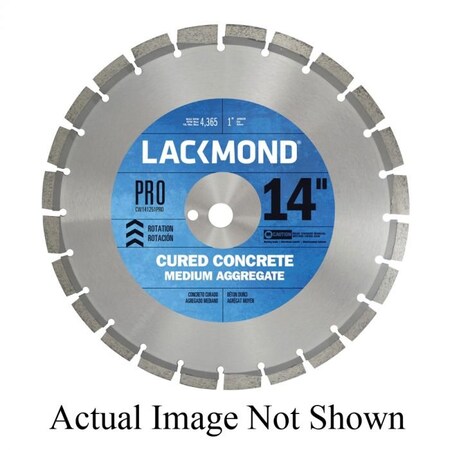 Lackmond Diamond Saw Blade, Laser Weld Segmented, Series PRO, 30 Blade Dia, 1 in, Wet, 10 mm Segment Heig CW301551PRO